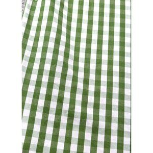 Peter Millar Shirt Mens L Green & White Gingham Short Sleeve Button-Up